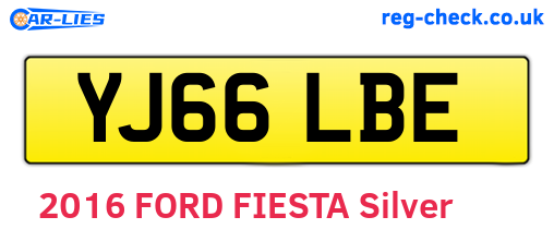 YJ66LBE are the vehicle registration plates.
