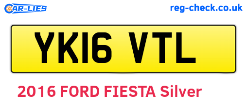 YK16VTL are the vehicle registration plates.