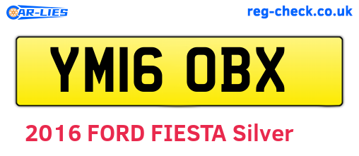 YM16OBX are the vehicle registration plates.