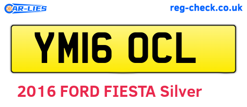 YM16OCL are the vehicle registration plates.