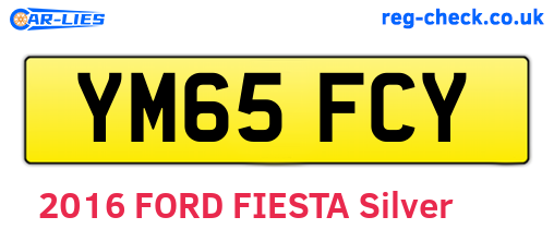YM65FCY are the vehicle registration plates.
