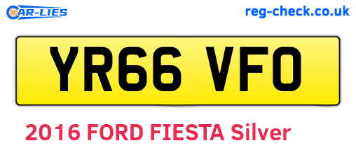 YR66VFO are the vehicle registration plates.