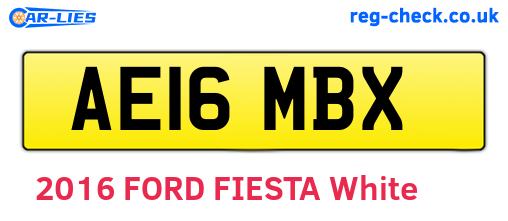 AE16MBX are the vehicle registration plates.