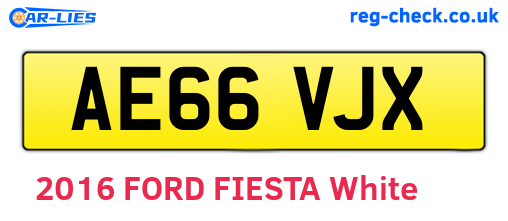 AE66VJX are the vehicle registration plates.