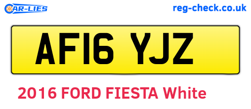 AF16YJZ are the vehicle registration plates.