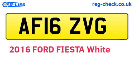 AF16ZVG are the vehicle registration plates.