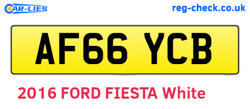 AF66YCB are the vehicle registration plates.