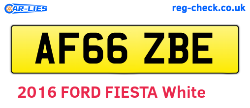 AF66ZBE are the vehicle registration plates.