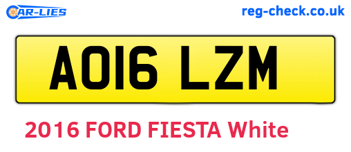 AO16LZM are the vehicle registration plates.