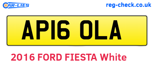 AP16OLA are the vehicle registration plates.