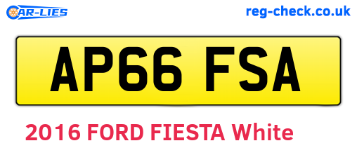 AP66FSA are the vehicle registration plates.