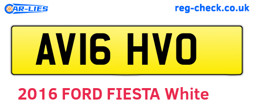AV16HVO are the vehicle registration plates.