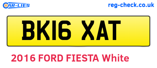 BK16XAT are the vehicle registration plates.