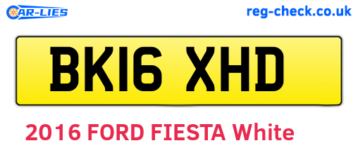 BK16XHD are the vehicle registration plates.