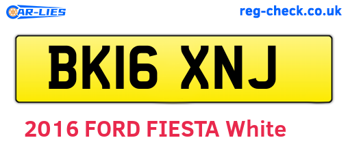 BK16XNJ are the vehicle registration plates.
