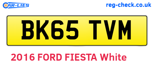 BK65TVM are the vehicle registration plates.
