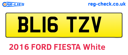 BL16TZV are the vehicle registration plates.