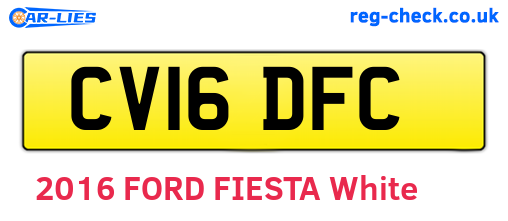 CV16DFC are the vehicle registration plates.