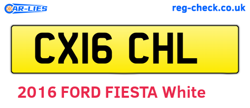 CX16CHL are the vehicle registration plates.