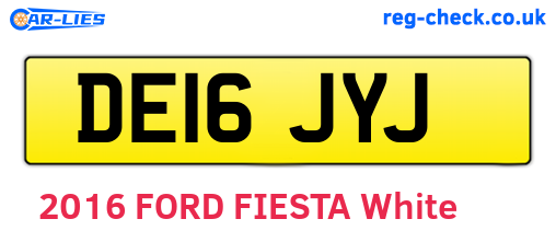 DE16JYJ are the vehicle registration plates.