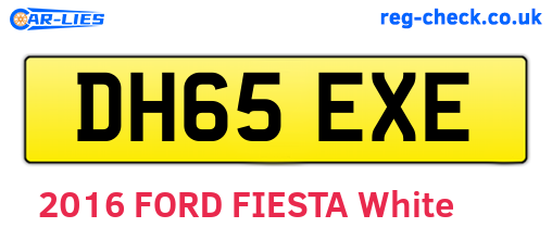 DH65EXE are the vehicle registration plates.