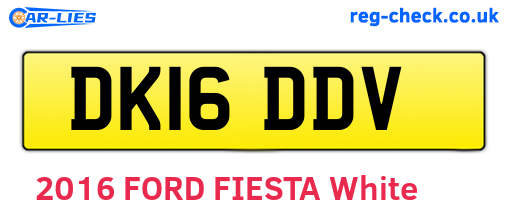 DK16DDV are the vehicle registration plates.