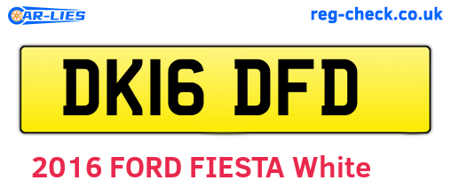 DK16DFD are the vehicle registration plates.