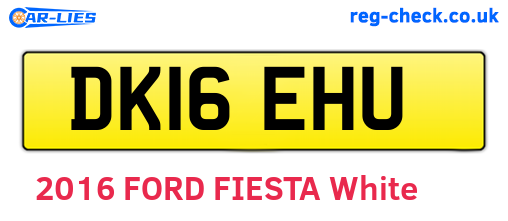 DK16EHU are the vehicle registration plates.
