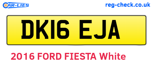 DK16EJA are the vehicle registration plates.