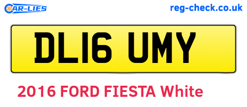 DL16UMY are the vehicle registration plates.