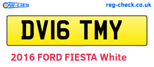 DV16TMY are the vehicle registration plates.