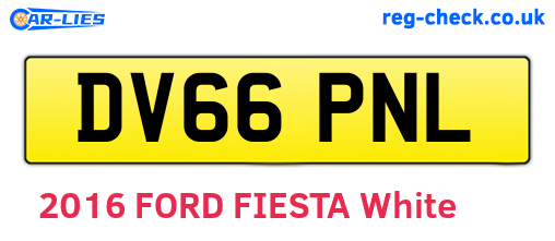 DV66PNL are the vehicle registration plates.