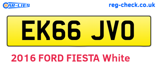 EK66JVO are the vehicle registration plates.