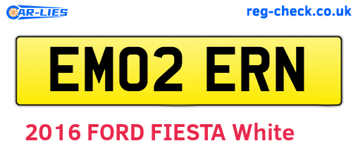 EM02ERN are the vehicle registration plates.