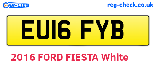 EU16FYB are the vehicle registration plates.