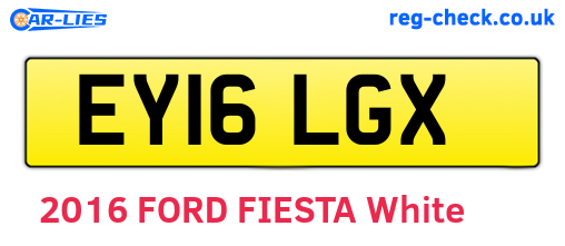 EY16LGX are the vehicle registration plates.
