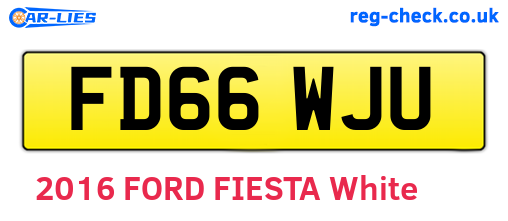 FD66WJU are the vehicle registration plates.