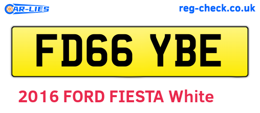 FD66YBE are the vehicle registration plates.