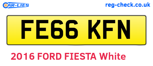 FE66KFN are the vehicle registration plates.