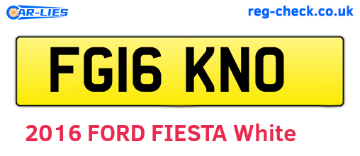 FG16KNO are the vehicle registration plates.