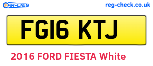 FG16KTJ are the vehicle registration plates.