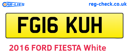 FG16KUH are the vehicle registration plates.