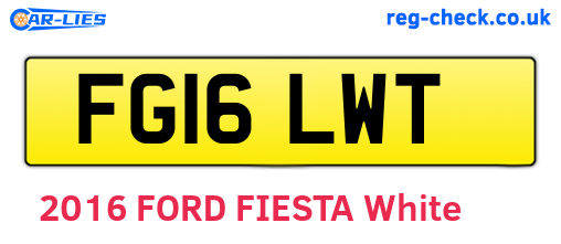 FG16LWT are the vehicle registration plates.