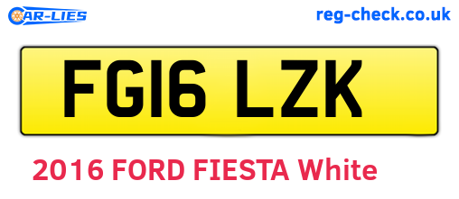 FG16LZK are the vehicle registration plates.