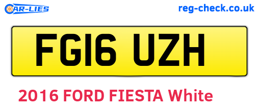 FG16UZH are the vehicle registration plates.