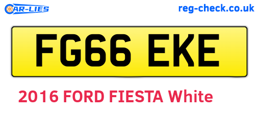 FG66EKE are the vehicle registration plates.
