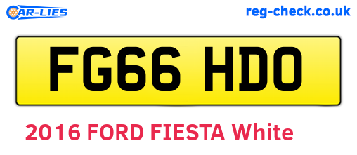 FG66HDO are the vehicle registration plates.