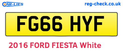 FG66HYF are the vehicle registration plates.