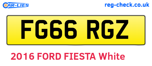 FG66RGZ are the vehicle registration plates.