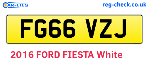 FG66VZJ are the vehicle registration plates.